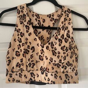 Fabletics cheetah print sports bra - Large